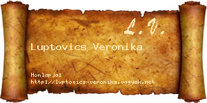 Luptovics Veronika névjegykártya